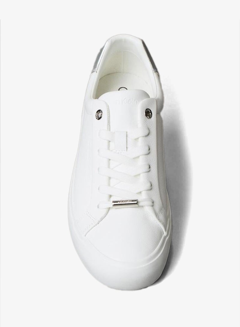 Leather Metallic Backtab Trainers