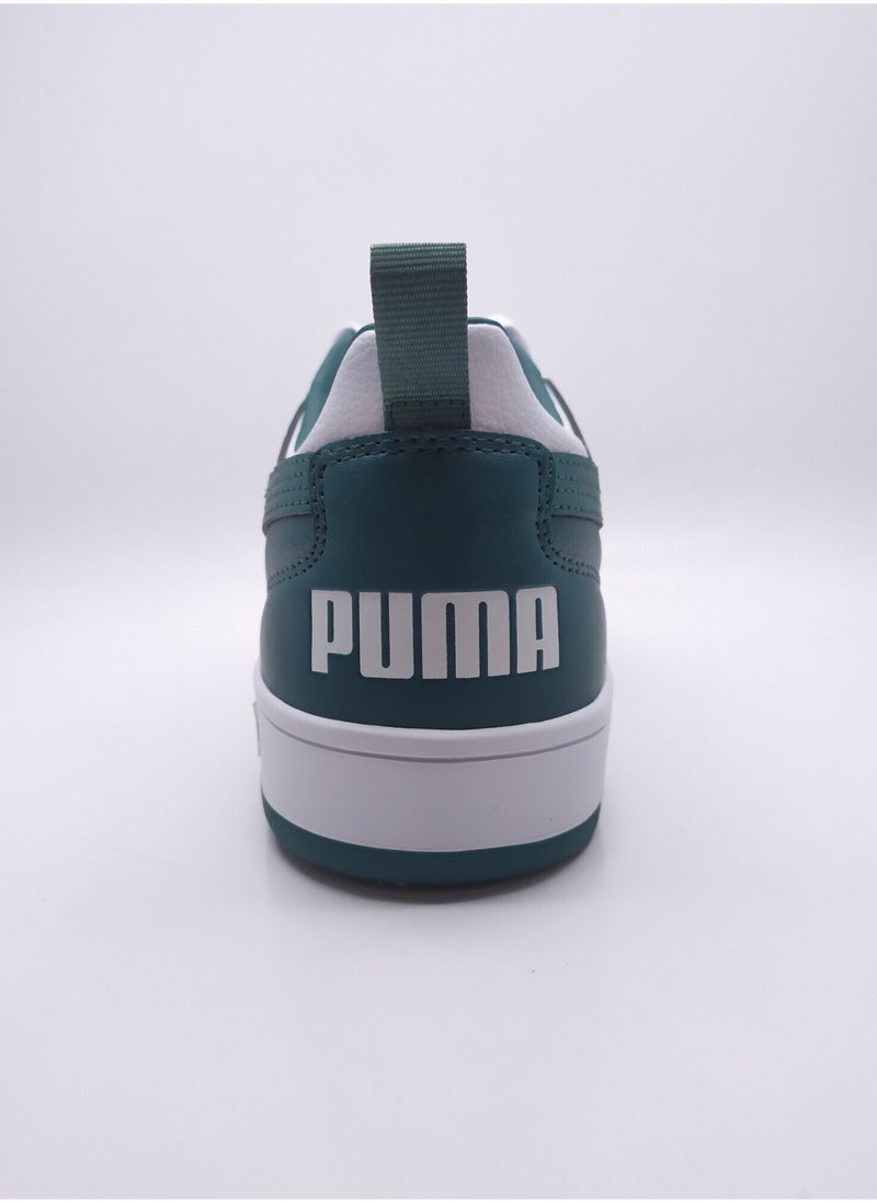 Dribble Unisex White Green Sneakers