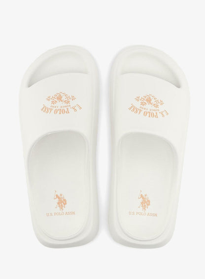 Women's White Slides - Stylish Perfect for Casual Outfit