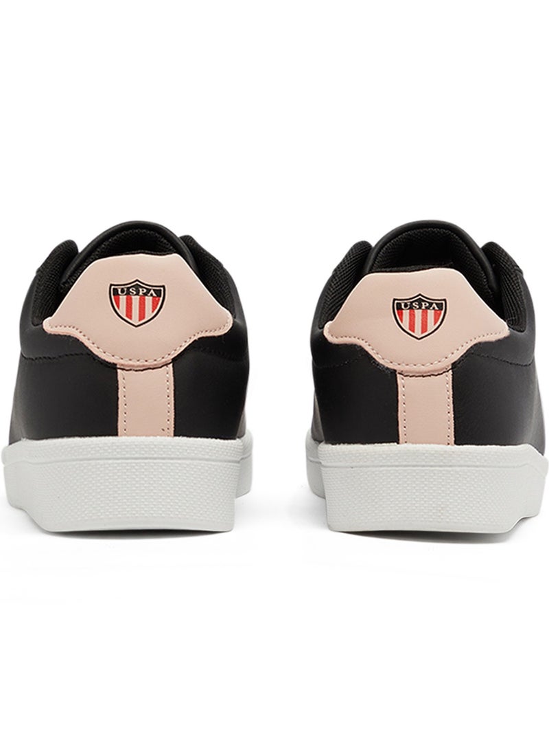 Women's Black Low-Top Sneakers - High-Quality Sole for Everyday Look
