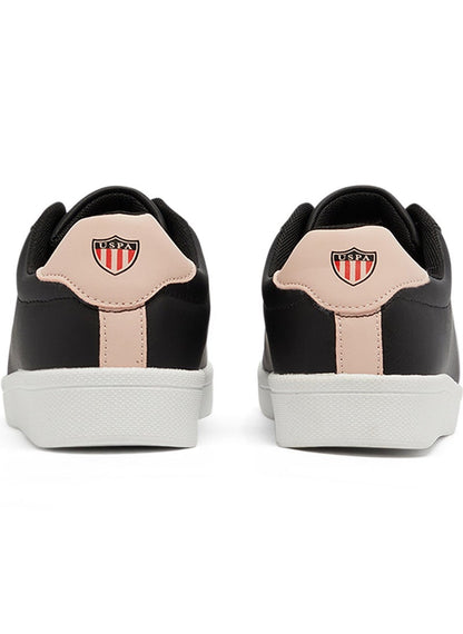 Women's Black Low-Top Sneakers - High-Quality Sole for Everyday Look