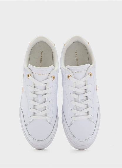 Logo Detail Lace Up Low Top Sneakers