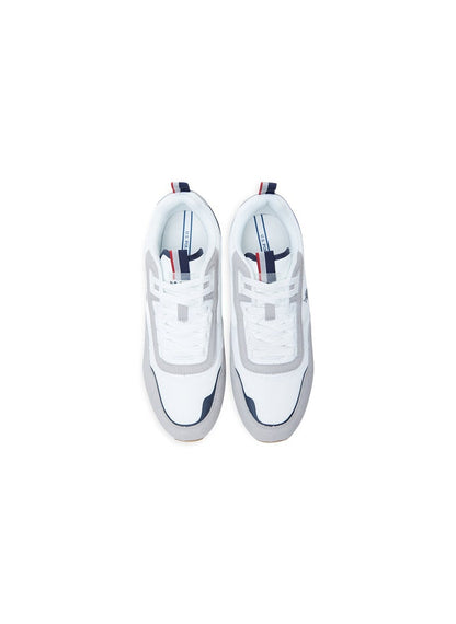 Men's White Low-Top Sneakers - Lightweight Timeless Lace-Up Style, Ideal for Casual Outings