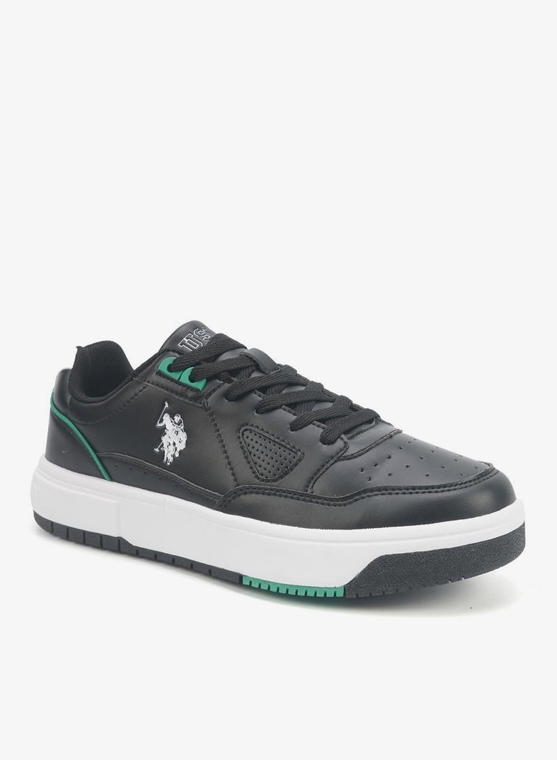 Men's Black Classic Low-Top Sneakers,Lightweight Casual Shoes for Everyday Style