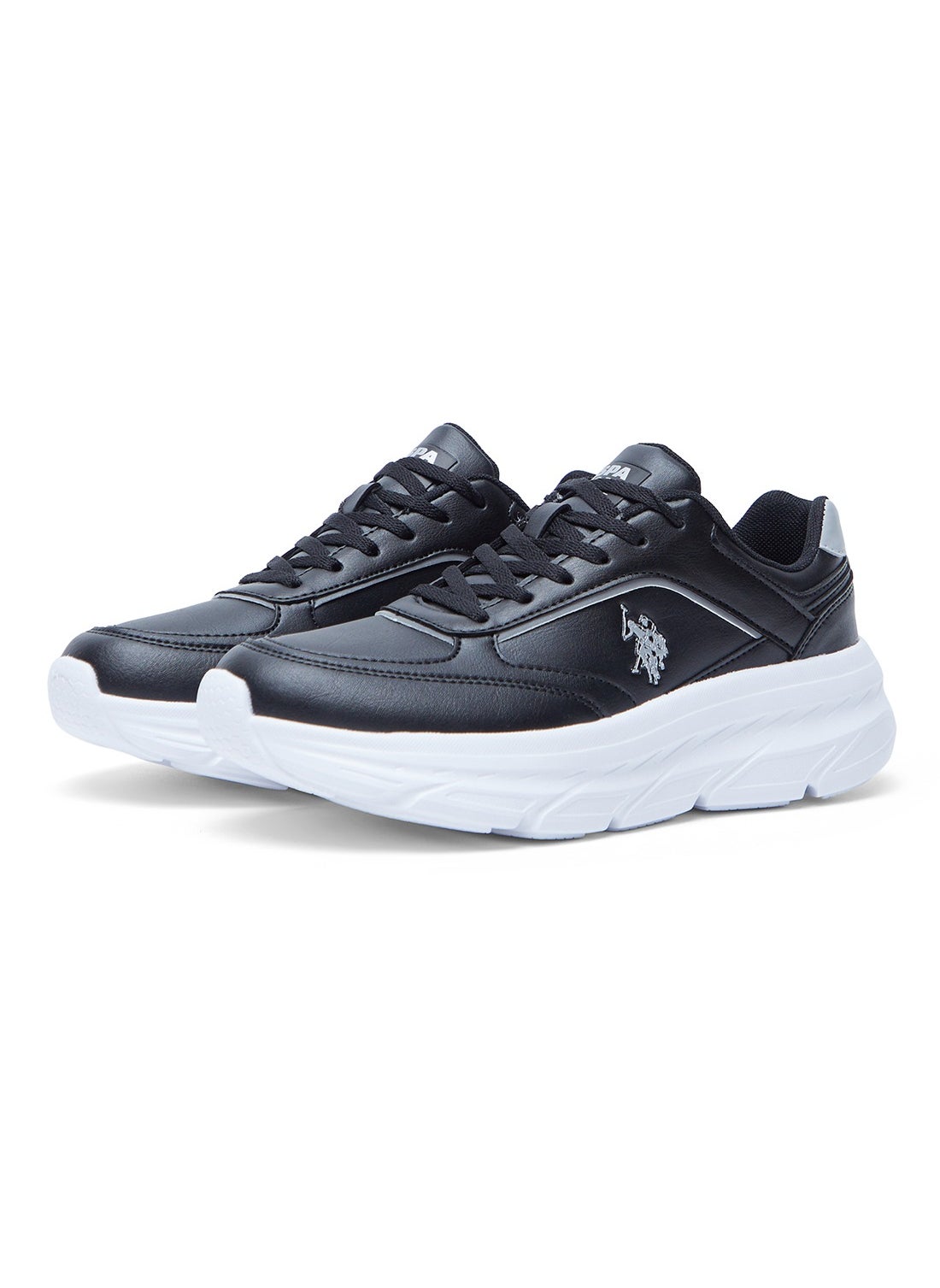 Women's Black Low-Top Sneakers - Lightweight Lace-Up Design