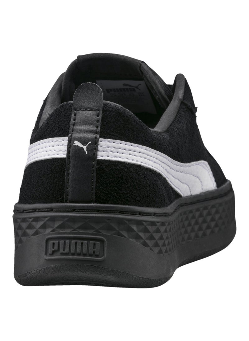 Smash Platform Womens Black Suede Trainers