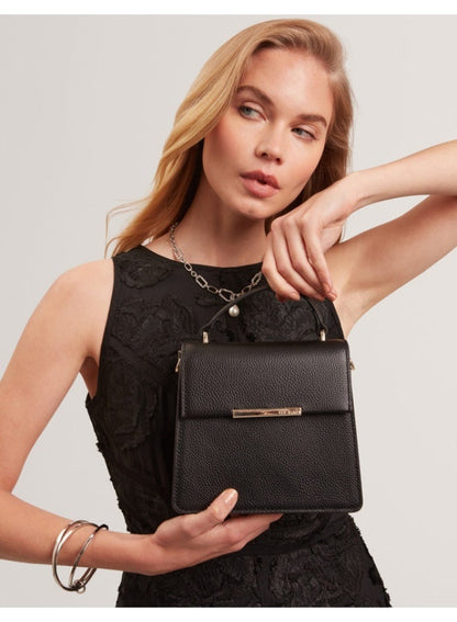 Bar Detail Medium Top Handle Bag