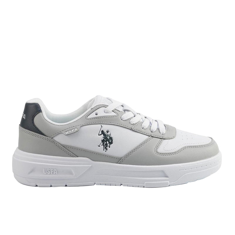Men's White Classic Low-Top Sneakers, Stylish Lace-Up Design Shoes Perfect for Casual Adventures