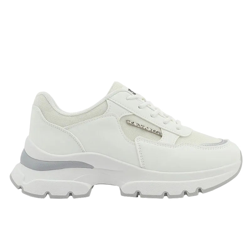 Women's White Low-Top Sneakers - Lightweight Shoes & Trendy Design Shoes for Everyday Wear