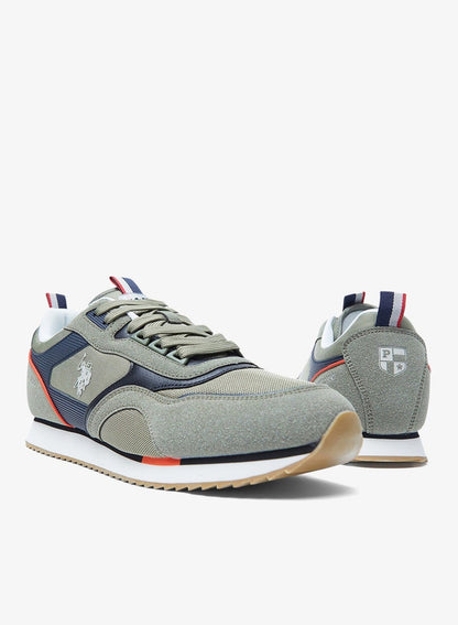 Men's Khaki Low-Top Sneakers - Lightweight Shoes Timeless Lace-Up Style