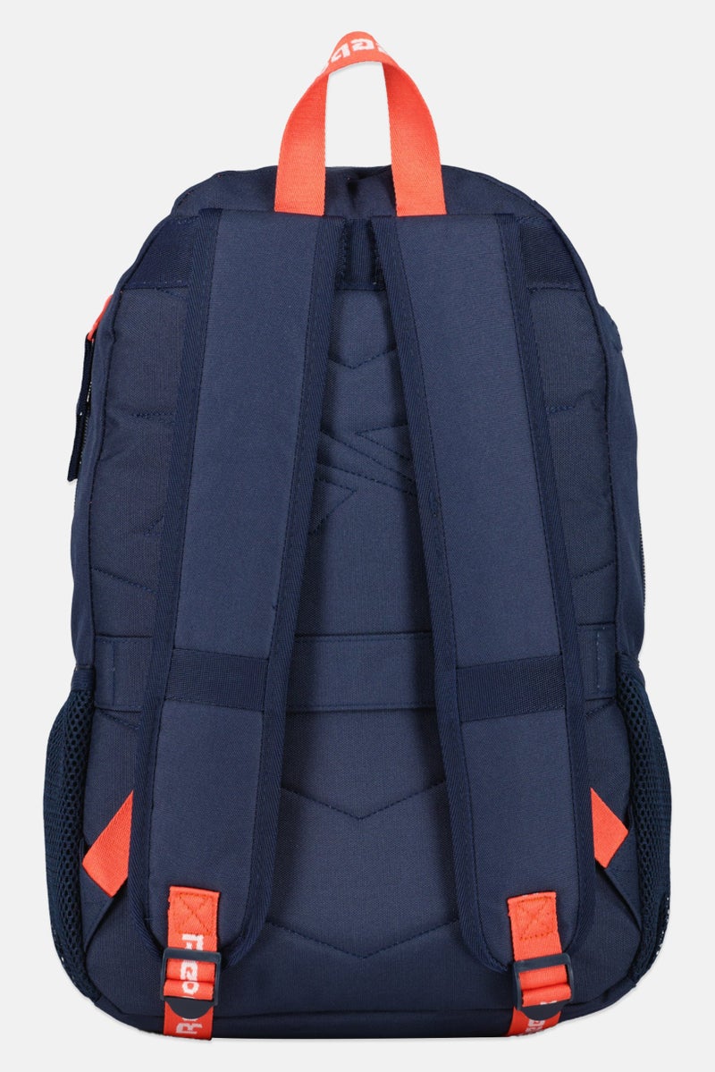 Men Brand Logo Backpack, Navy