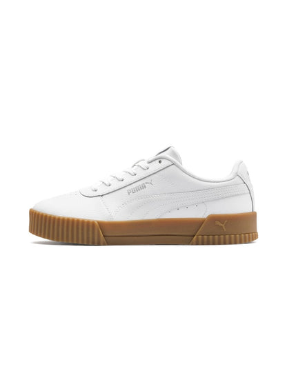 Carina Womens White Leather Trainers