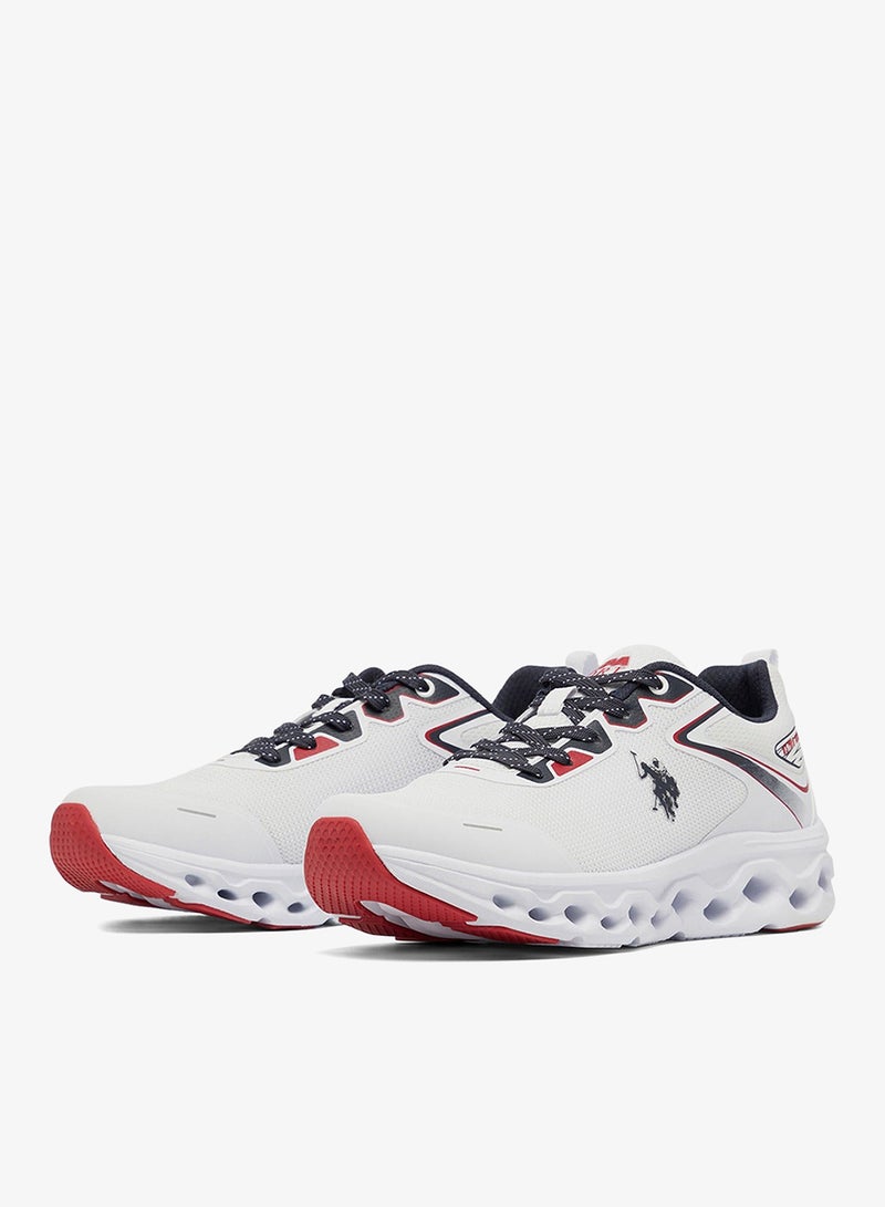 Men's White Low-Top Sneakers - Lightweight Shoes Lace-Up Design, Comfortable for Everyday Outfits