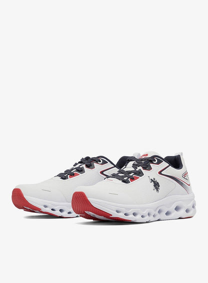 Men's White Low-Top Sneakers - Lightweight Shoes Lace-Up Design, Comfortable for Everyday Outfits