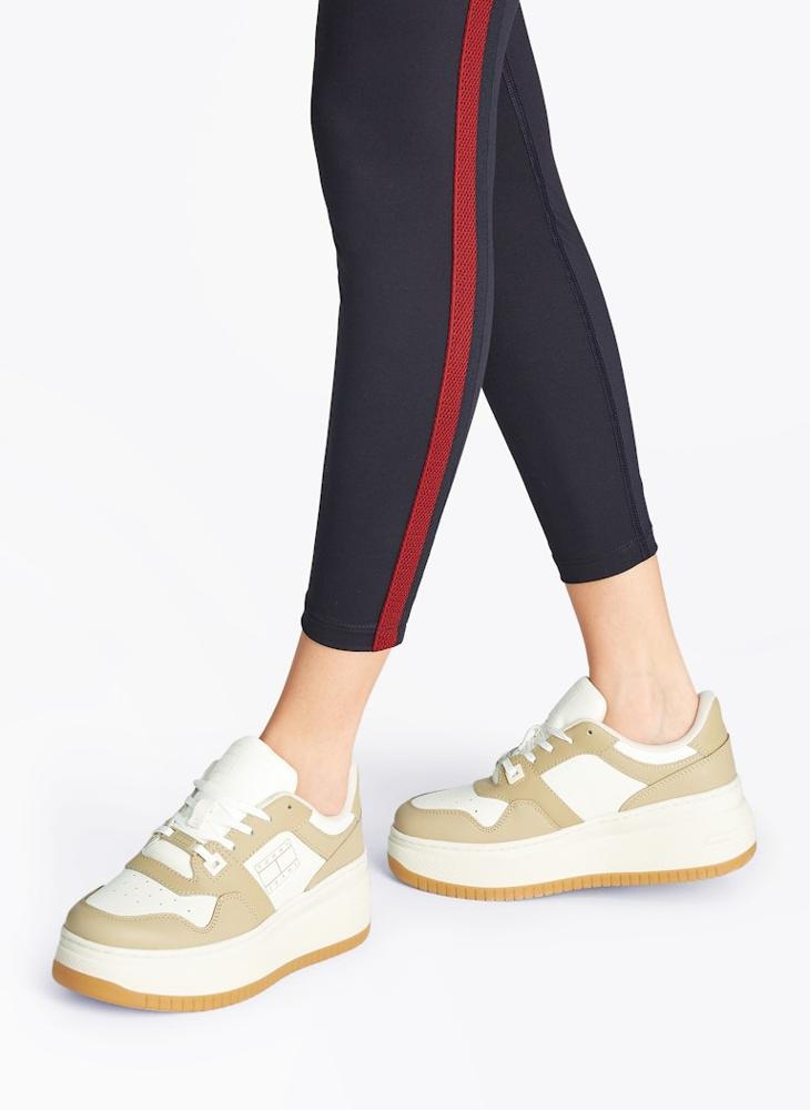 Retro Logo Lace Up Sneakers