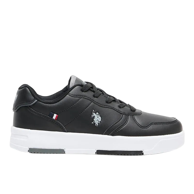 Women's Black Low-Top Sneakers - Lightweight Shoes With White Sole , Comfortable Casual Shoes