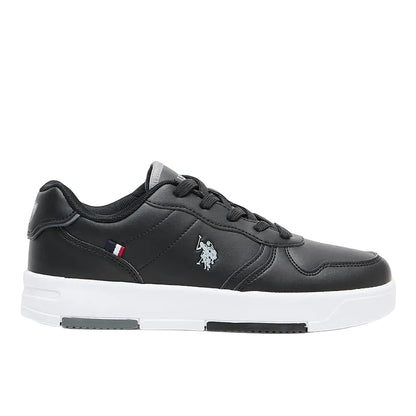 Women's Black Low-Top Sneakers - Lightweight Shoes With White Sole , Comfortable Casual Shoes