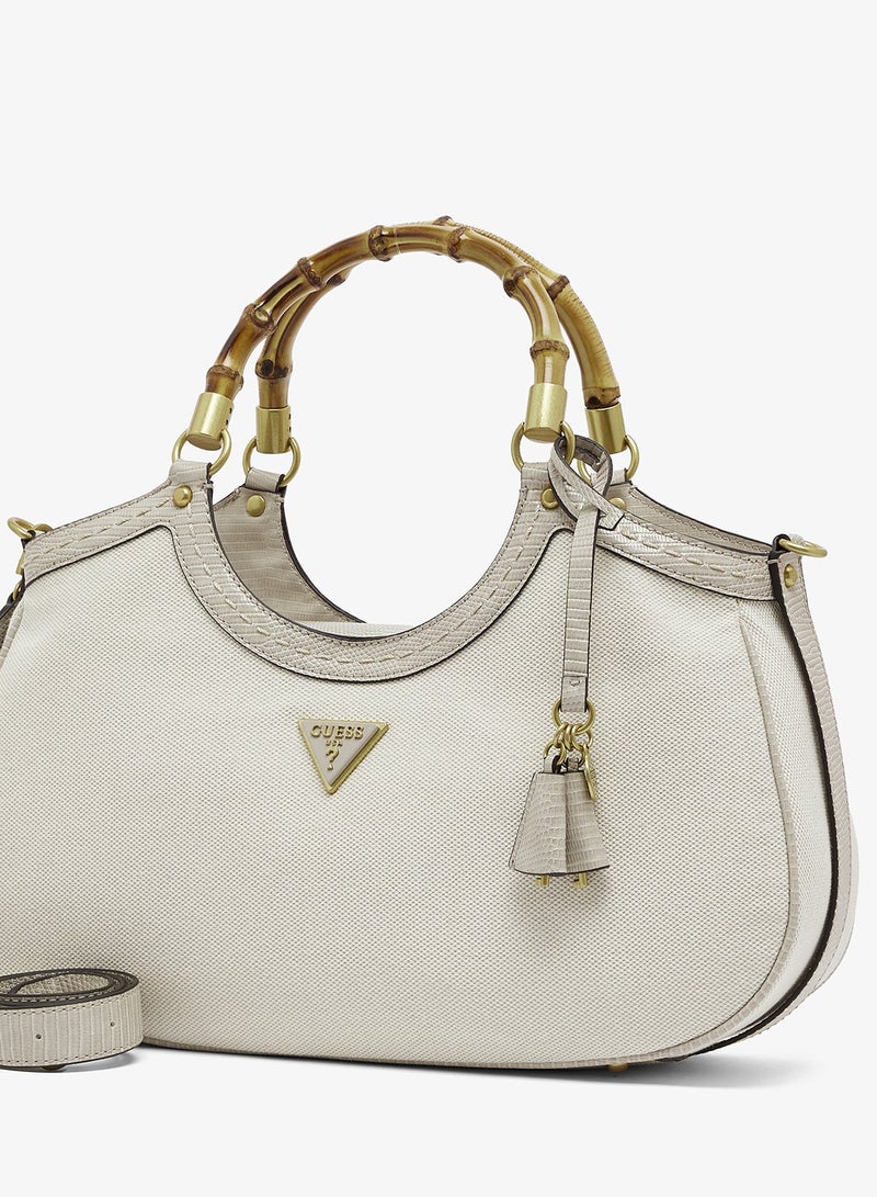 Zabry Large Bamboo Satchel Bag