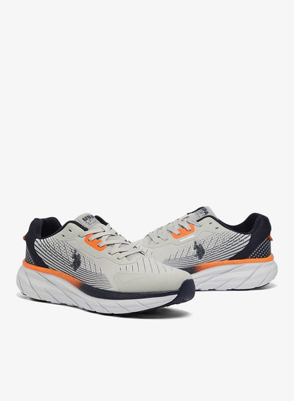 Men's Grey Low-Top Sneakers - Lightweight Shoes Lace-Up Design, Comfortable for Everyday Outfits