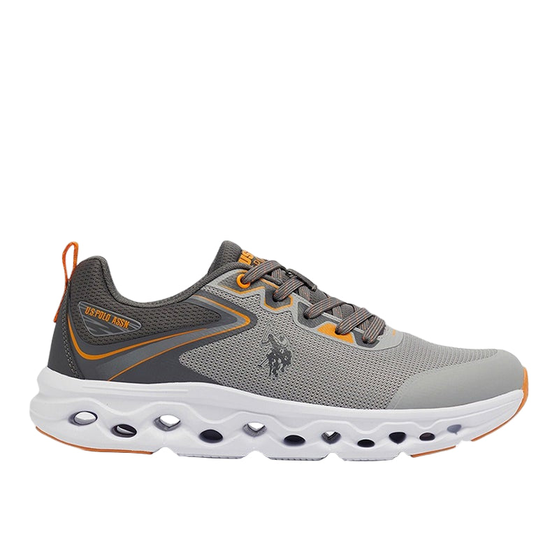 Men's Grey Low-Top Sneakers - Lightweight Shoes Lace-Up Design, Comfortable for Everyday Outfits