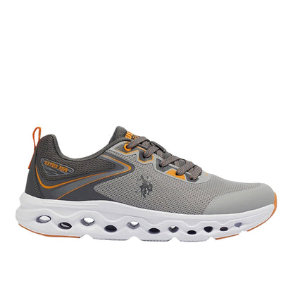 Men's Grey Low-Top Sneakers - Lightweight Shoes Lace-Up Design, Comfortable for Everyday Outfits