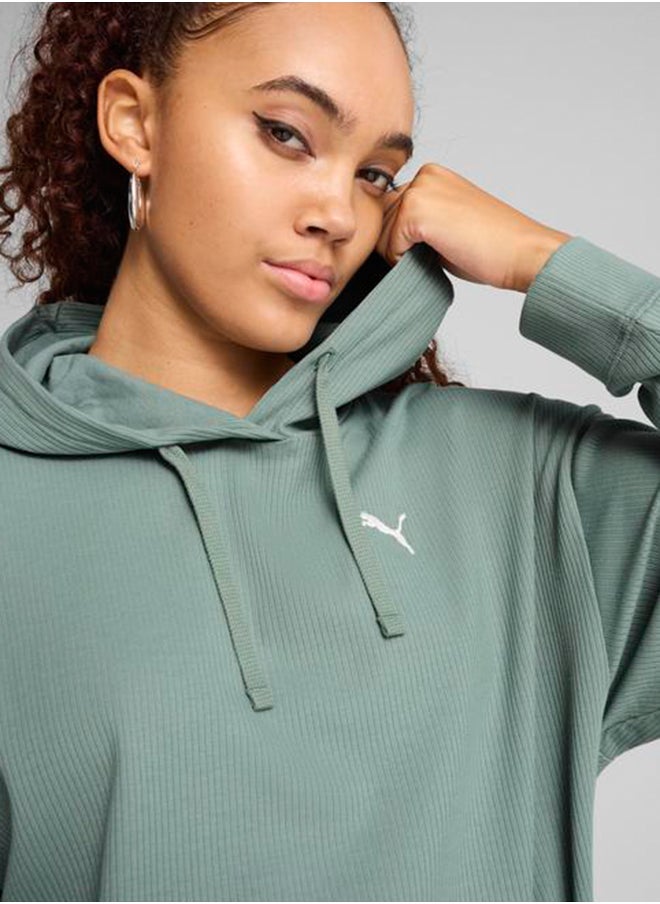 Essential Elevated Ribbed Hoodie