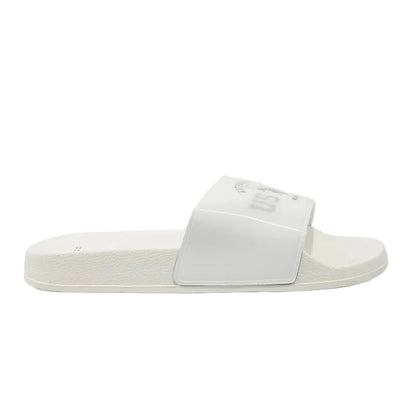 Women's White Slides - Stylish Perfect for Casual Outfit