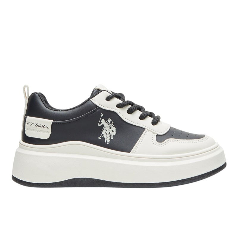 Women's Black and White Sneakers - Bold Rugged Style with Durable Sole for Outdoor Wear