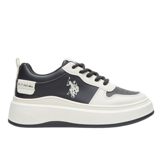 Women's Black and White Sneakers - Bold Rugged Style with Durable Sole for Outdoor Wear